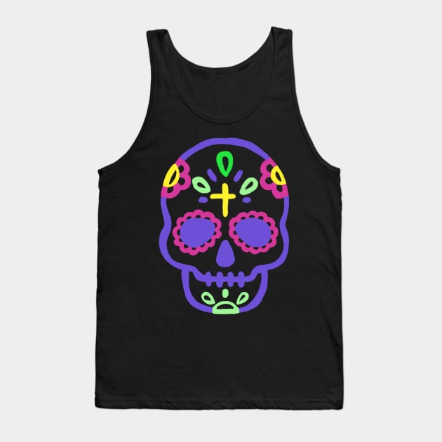 La Calavera Catrina Sugar Skull Dia De Los Muertos Day Of The Dead Tank Top by UNDERGROUNDROOTS